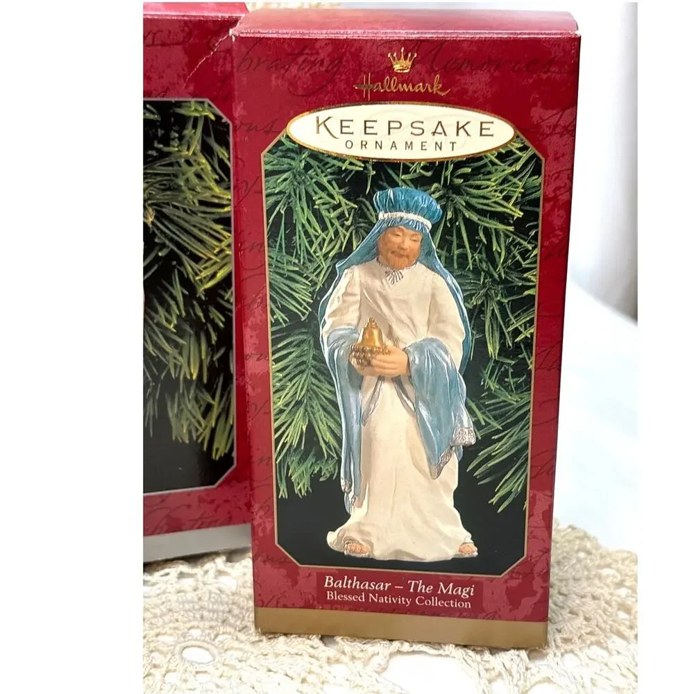 Hallmark Keepsake Ornaments Blessed Nativity Collection 4 Box Set Holy Family